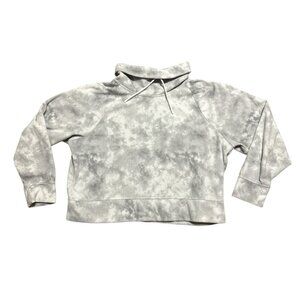 Old Navy Go Warm Fleece Pullover Women Size XL Gray Funnel Neck Sweatshirt